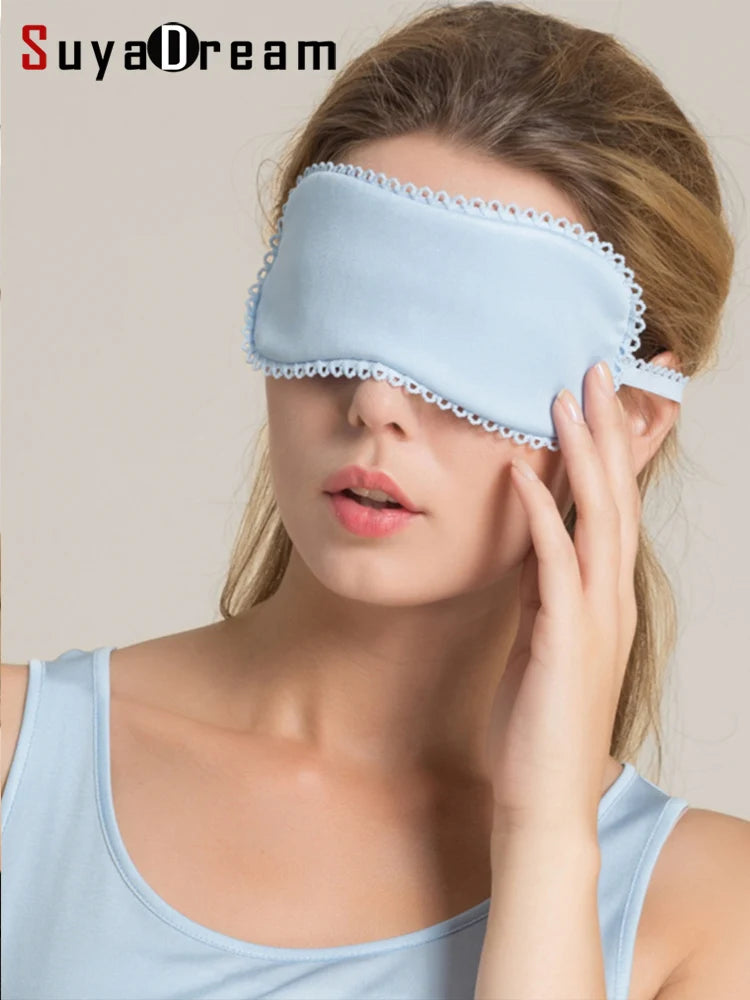 100%Natural Silk Eye-mask Sleep Blinder Breathable Healthy soft sleep eye Comfortable fabric Candy colors Elastic band