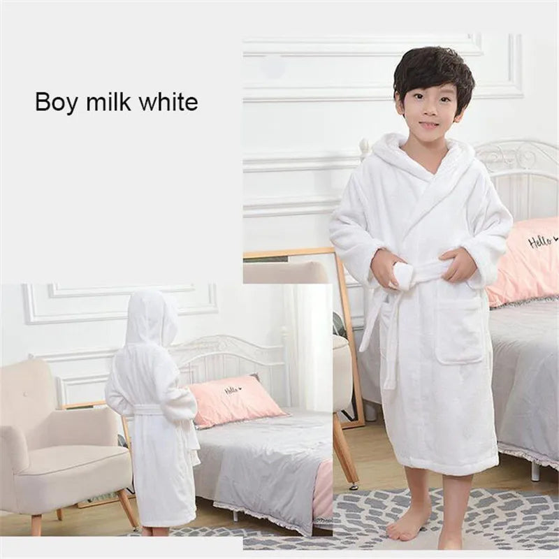 37 Design Cotton Kids Hooded Bathrobe For Girl Sleepwear Robe Boy Cotton Terry Bathrobe Baby Pajamas Bath Robe Children Bathrobe