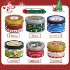 Scented Candle Set Gift DIY Smokeless Plant Aromatherapy Candles Dried Floral Tin Box Home Bedroom Xmas Party Decor Supplies