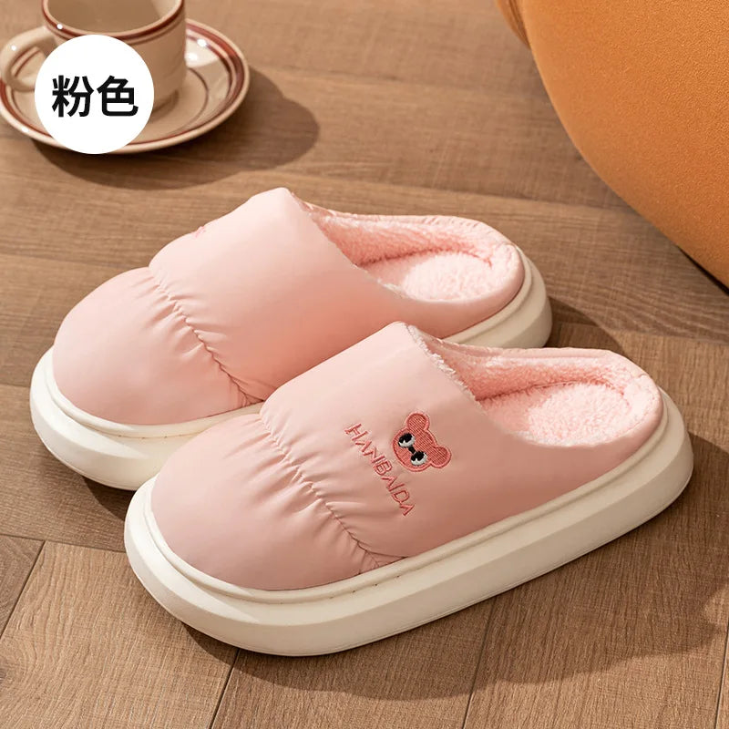 Slip On Winter Slippers for Adults – Plush Platform House Slides