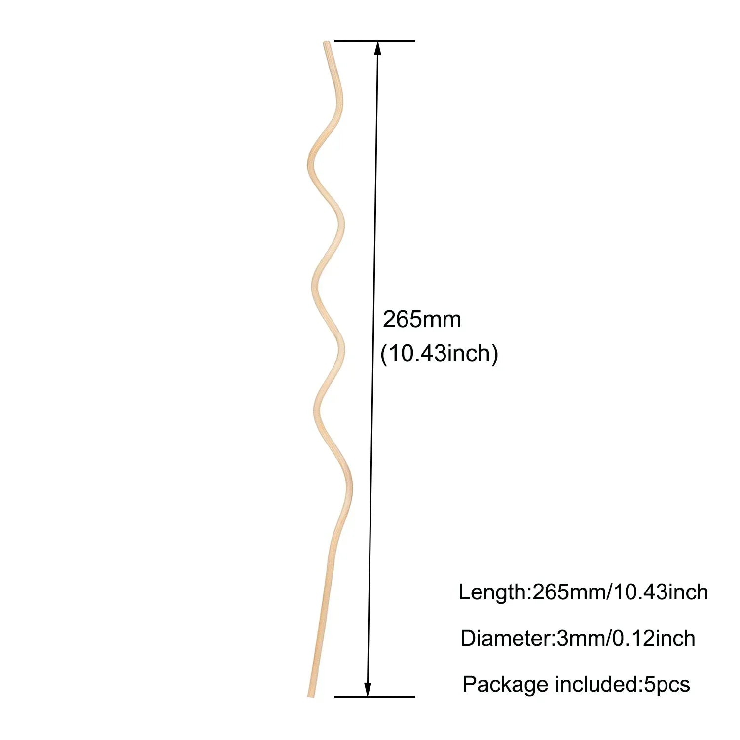 5/15Pcs Rattan Reed Diffuser Sticks Refill, 3mm Wavy Long, for Essential Oil Airs Freshener, High Quality Home Fragrance