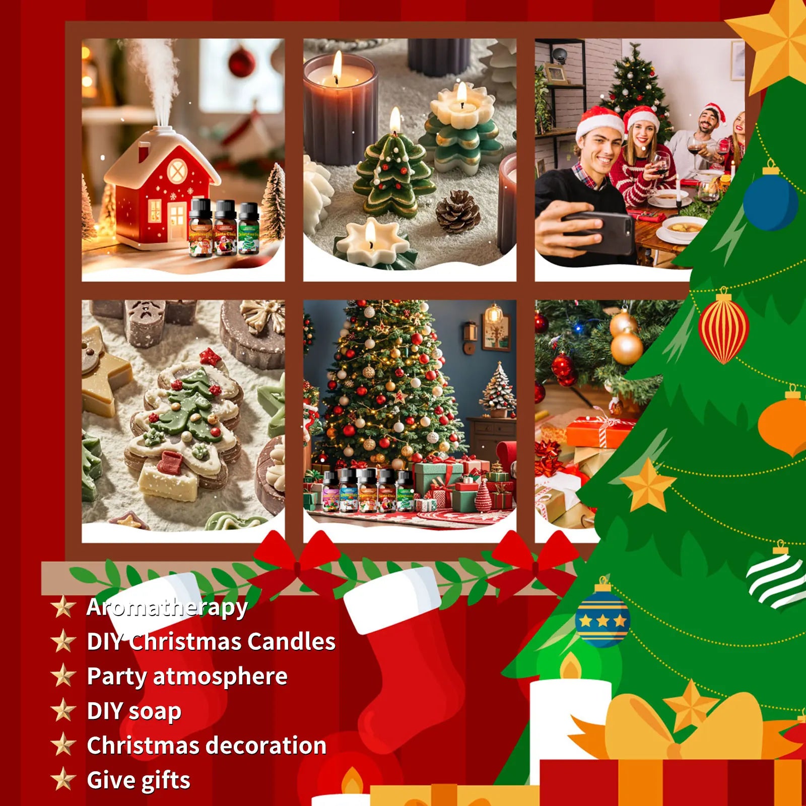 10ml Gingerbread Man Essential Oil Christmas Perfume Diffuser Christmas Party Christmas Gifts Christmas Decoration