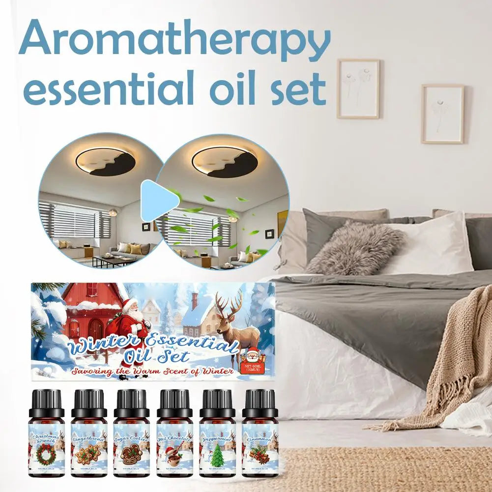 Aromatherapy Oil Set Multi-Use Diffuser Blends Essential Oil Set For Humidifiers Aromatherapy Scented Oil 6 Bottles Set New