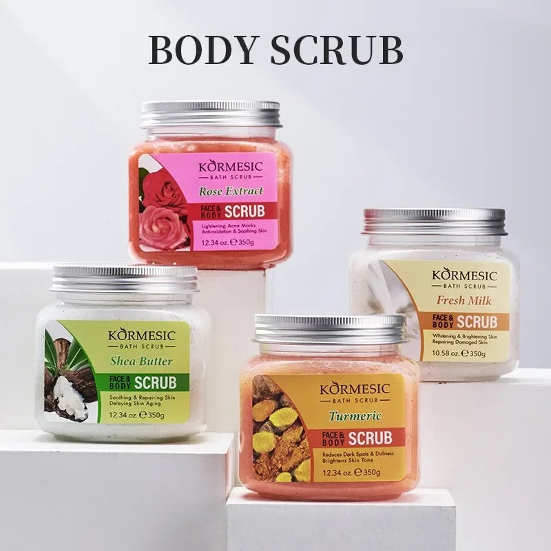 Body Scrub Cream Exfoliating Deep Cleansing Shea  Moisturizing Deep Cleansing Turmeric Milk Rose Gentle Tender  Smooth Skin Care