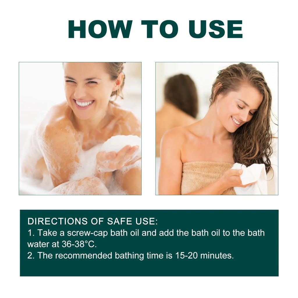 Moisturizing Bath Oil Deep Nourishing Gentle Cleansing Anti Drying Smoothing Brightening Relieve Fatigue Soothing Body Bath Oil