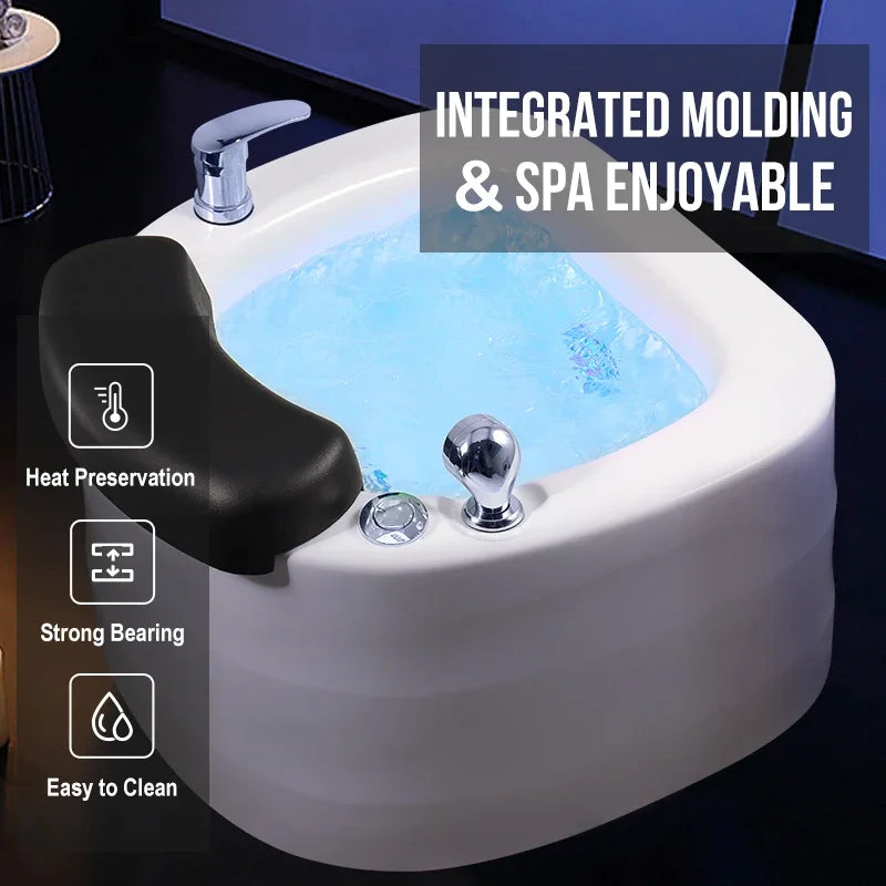 Foot SPA Basin New Factory Wholesale Beauty Salon Furniture Luxury Foot Massage Pedicure Basin Footbath