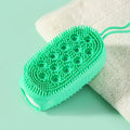 Silicone Body Scrubber Shower Exfoliating Scrub Sponge Bubble Bath Brush Massager Skin Cleaner Cleaning Pad Bathroom Accessories