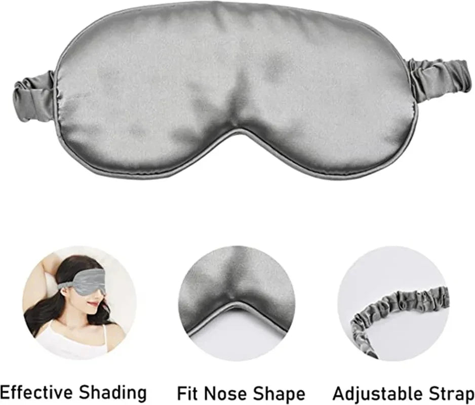 Imitated Silk Sleep Eye Mask Eye Patch Shading Eyepatch Travel Relax Lunch Break Eyeshade Health Sleeping Shield Eye Care Tools