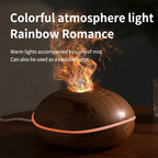 Air Humidifier Aromatherapy Essential Oil Diffuser Wood Grain 200ml Ultrasonic Remote Control 7 Color Lights For Home Bedroom