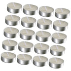 50 Pcs Tea Candles Round Scented Small Smokeless Unscented Room Tealight White Little Tiny Tealights Travel