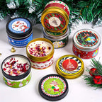 Scented Candle Set Gift DIY Smokeless Plant Aromatherapy Candles Dried Floral Tin Box Home Bedroom Xmas Party Decor Supplies