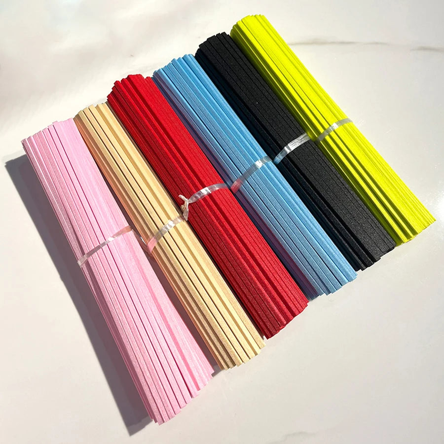100pcs 22cmx4mm Square Reed Diffuser Replacement Sticks DIY Handmade Home Decor Extra Rattan Aromatherapy Diffuser Refill Sticks
