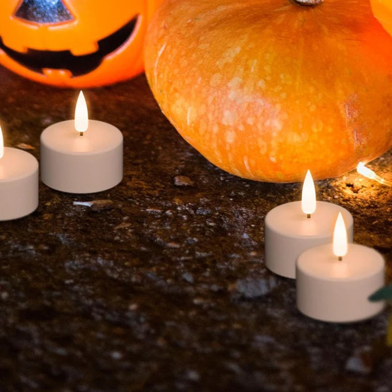 2025 Trendrechargeable Tea Lights Candles, 12 Pcs Rechargeable Candles With Remote Charging Base, LED Flameless Candles