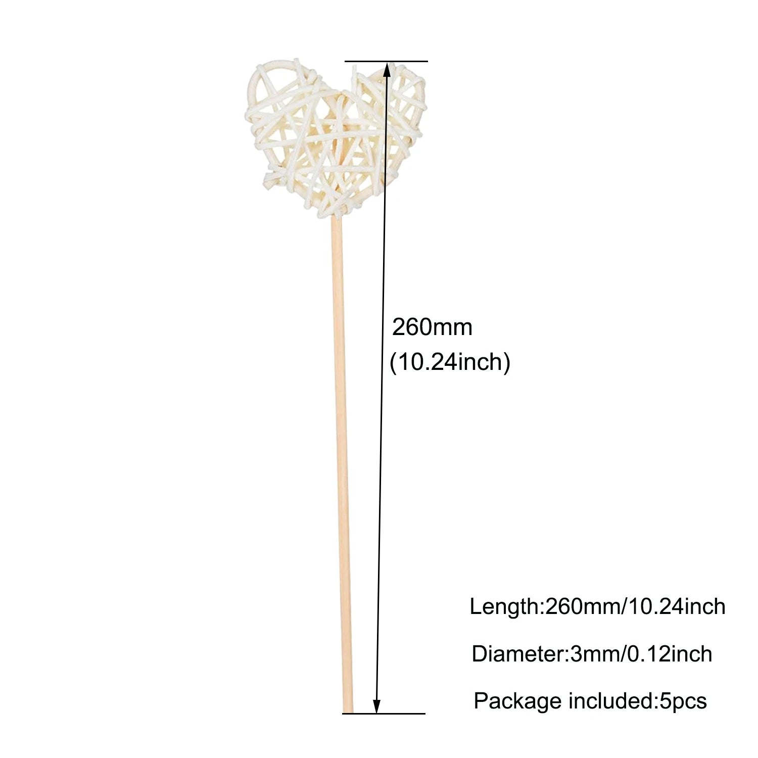 5/15pcs 3mm Reed Diffuser Replacement Stick DIY Handmade Home Decor Extra Thick Rattan Aromatherapy Diffuser Refill Sticks