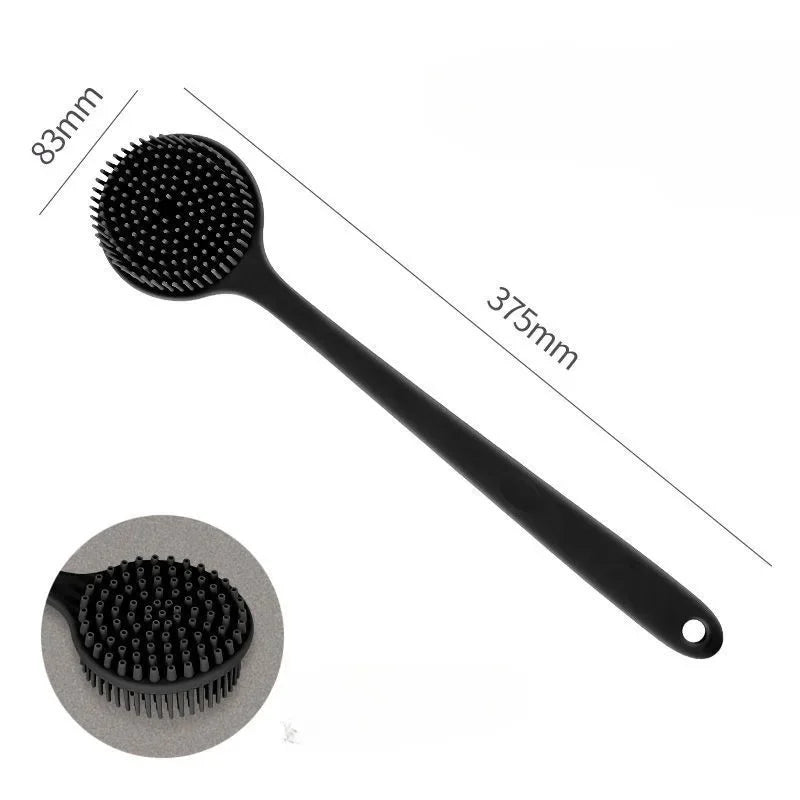 Bath back brush, suitable for deep body cleansing and exfoliation massage during showers, with soft bristles on both sides