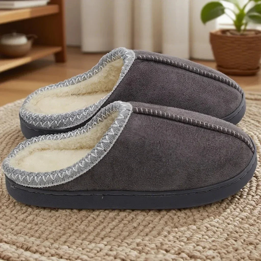 Cotton Slippers for Autumn and Winter Indoor--Thick-Soled Non-Slip Couple Warm Fleece-Lined--Soft Sole.