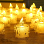 6Pcs/Set Electronic Candles  Attractive Vivid LED Candle Lamp Ornament  Beautiful Small Tea Wax Light