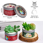 Scented Candle Set Gift DIY Smokeless Plant Aromatherapy Candles Dried Floral Tin Box Home Bedroom Xmas Party Decor Supplies