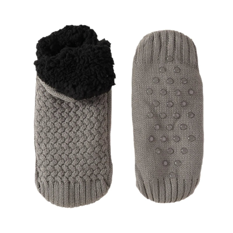 Warm Winter Socks for Women Non-Slip Snow Sleep Socks Cozy Knitted Indoor Floor Slippers with Anti-Skid Bottom for Home