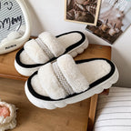Cozy Cotton-Lined Opened Toe Slippers for Kids
