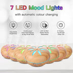 500ML Aromatherapy Essential Oil Diffuser Wood Grain Remote Control Ultrasonic Air Humidifier Cool with 7 Colorful LED Light