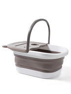 1 Piece Foldable Massage Foot Basin For Adults, Home And Dormitory Use Simple Design With Cover, Deep Soaking Foot Bath