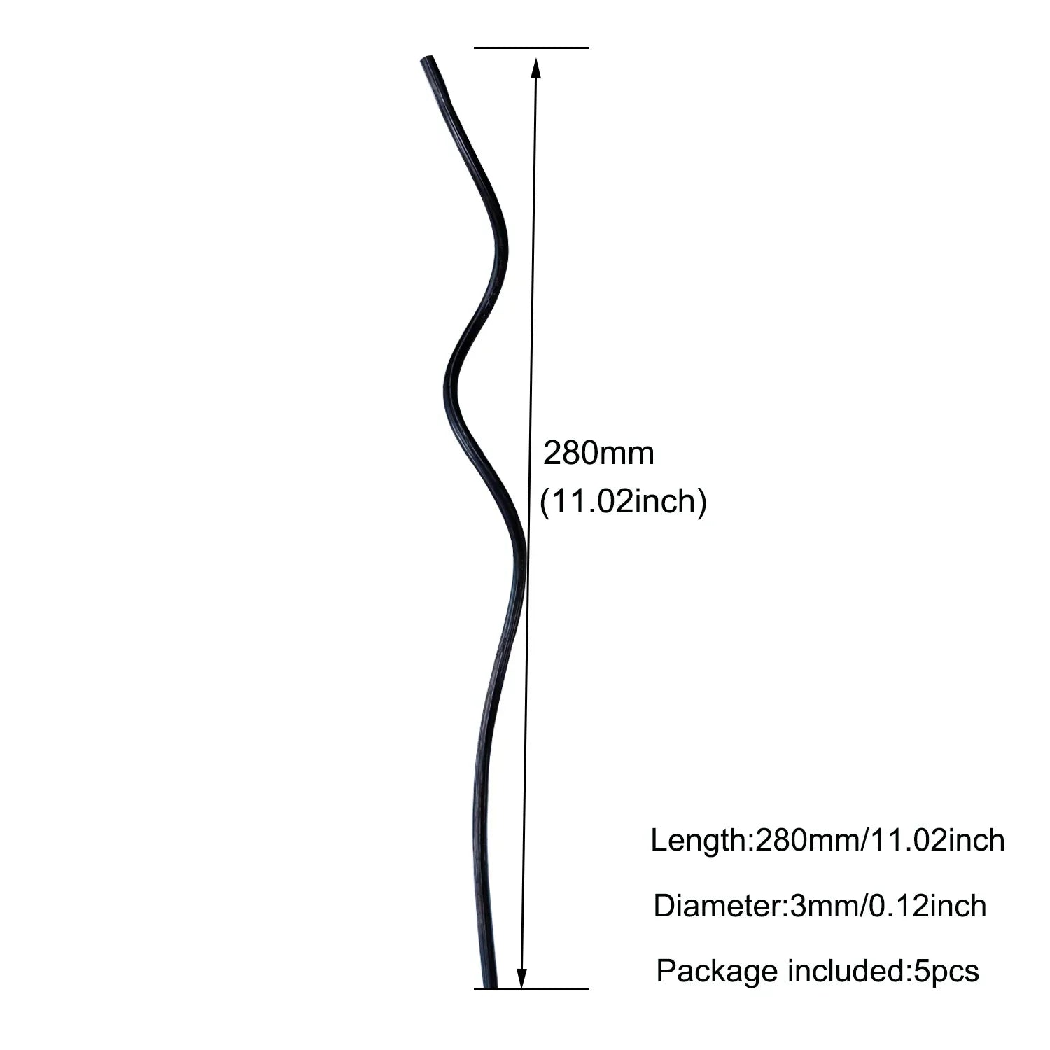 5/15Pcs Rattan Reed Diffuser Sticks Refill, 3mm Wavy Long, for Essential Oil Airs Freshener, High Quality Home Fragrance