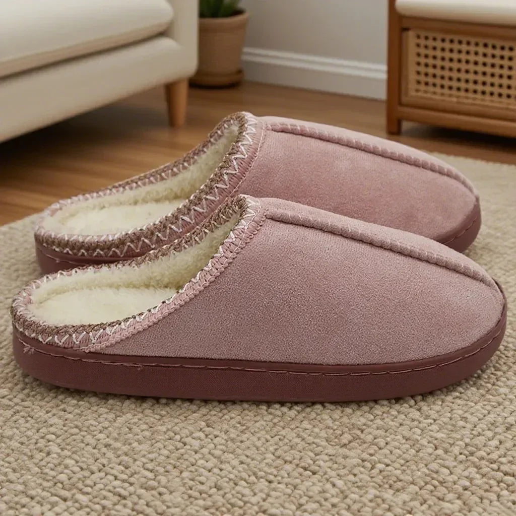 Cotton Slippers for Autumn and Winter Indoor--Thick-Soled Non-Slip Couple Warm Fleece-Lined--Soft Sole.