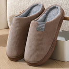1 pair Fuzzy Sliders for Women Plush Slide Slippers Cozy Open-Back Indoor House Shoes