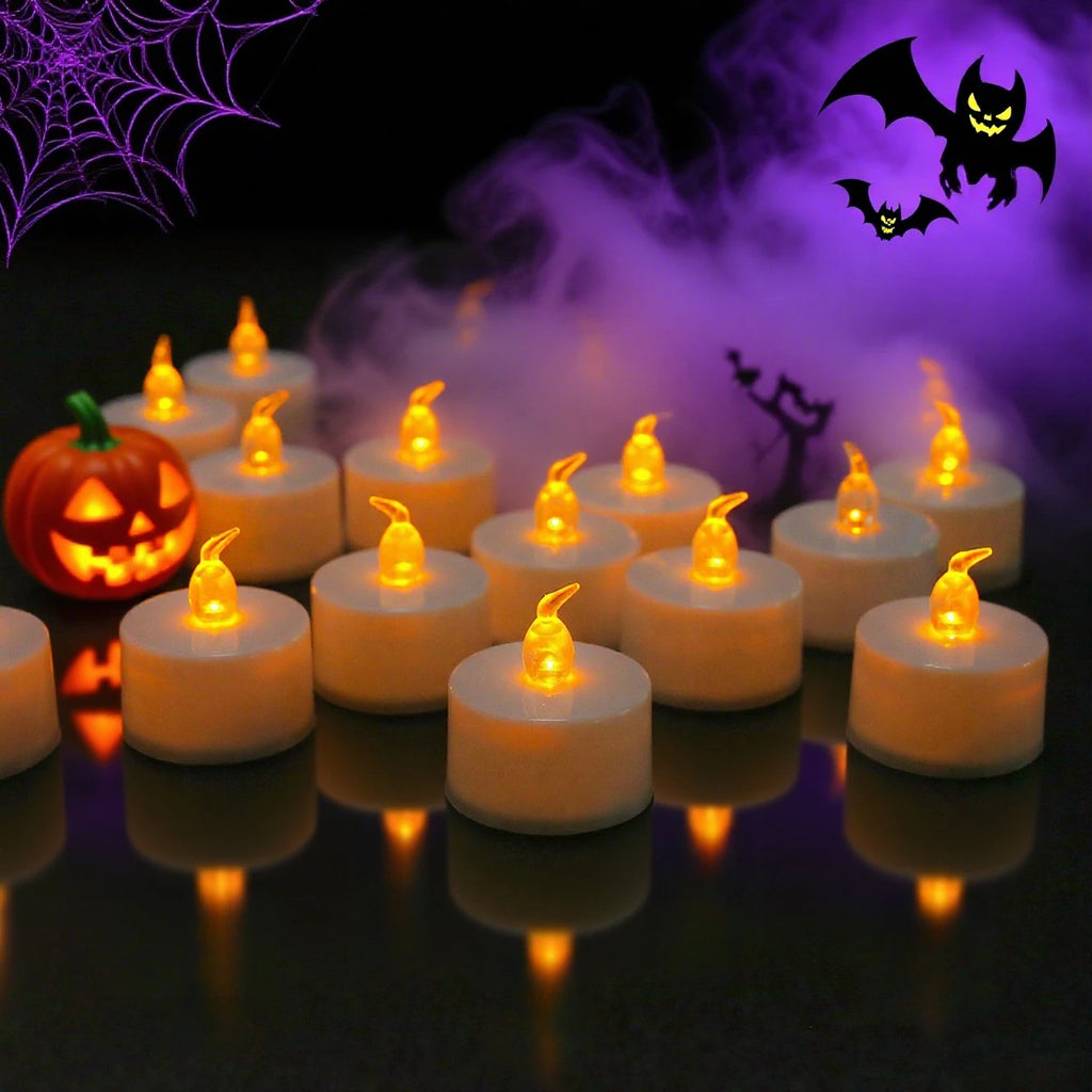LED Tea Lights Candles Realistic Flickering Battery Operated Tealights Long Lasting Electric Candles for Christmas Wedding Decor