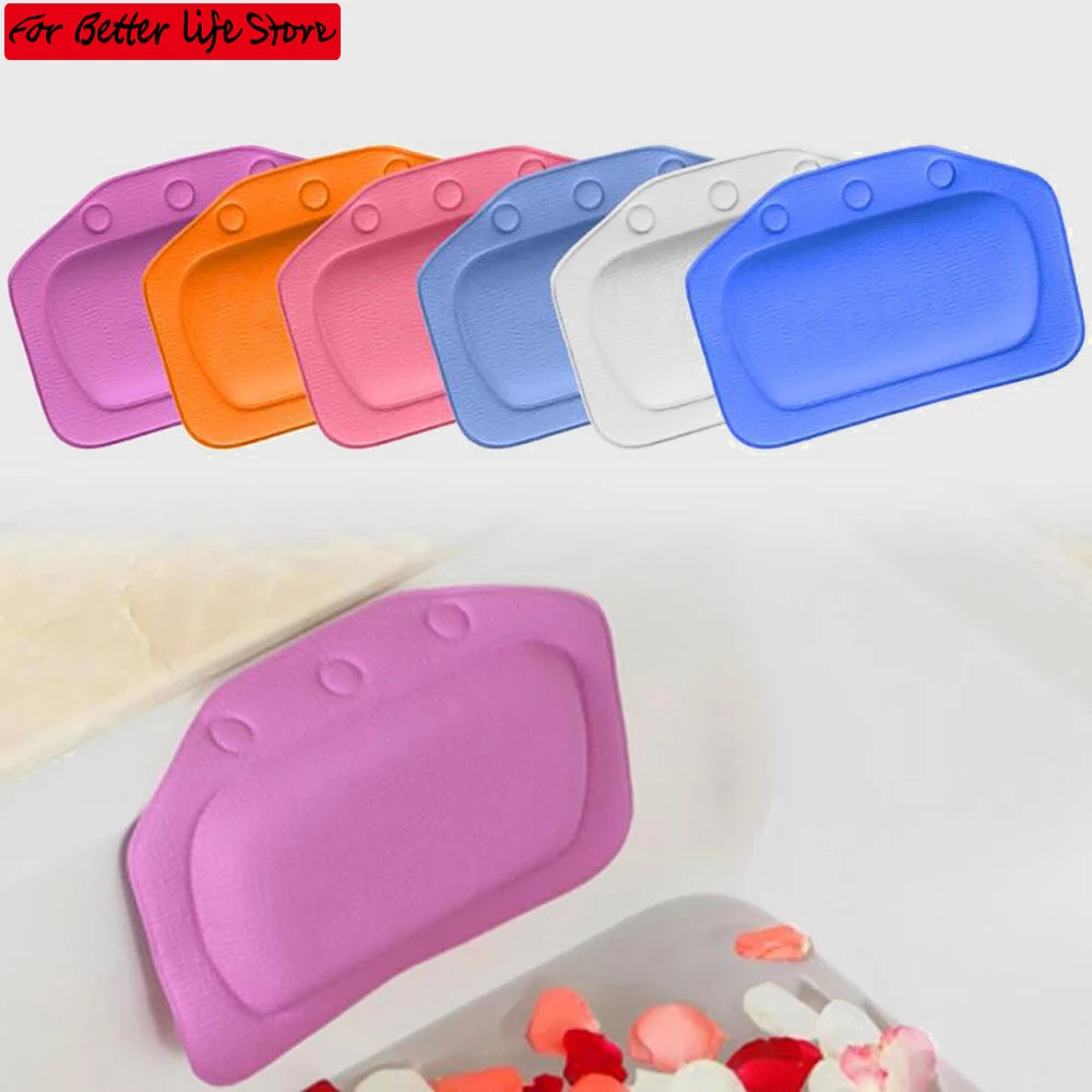 bath Portable Bathtub Bath pillow cushions Headrest Waterproof With Suction Cup PVC Bath Pillows Cushion Head Neck Rest Pillow