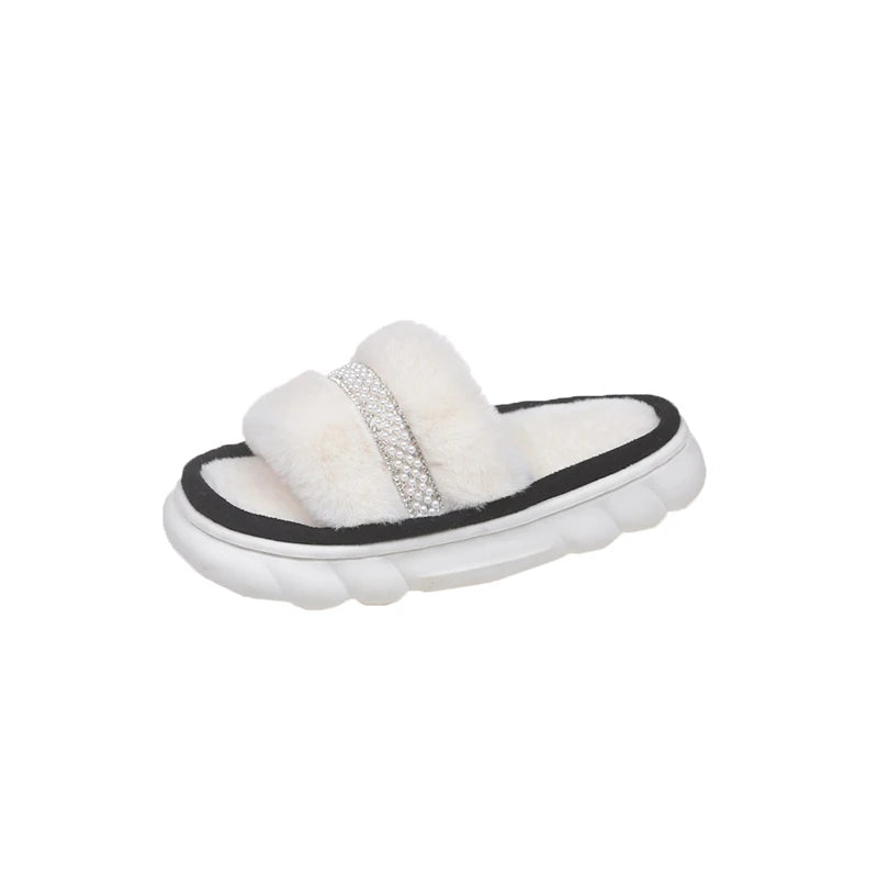 Cozy Cotton-Lined Opened Toe Slippers for Kids