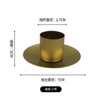 Simple Golden Candle Holders Metal Desktop Candlestick For Wedding Party Festival Candelabra Art Gifts Home Decor Candle Holders