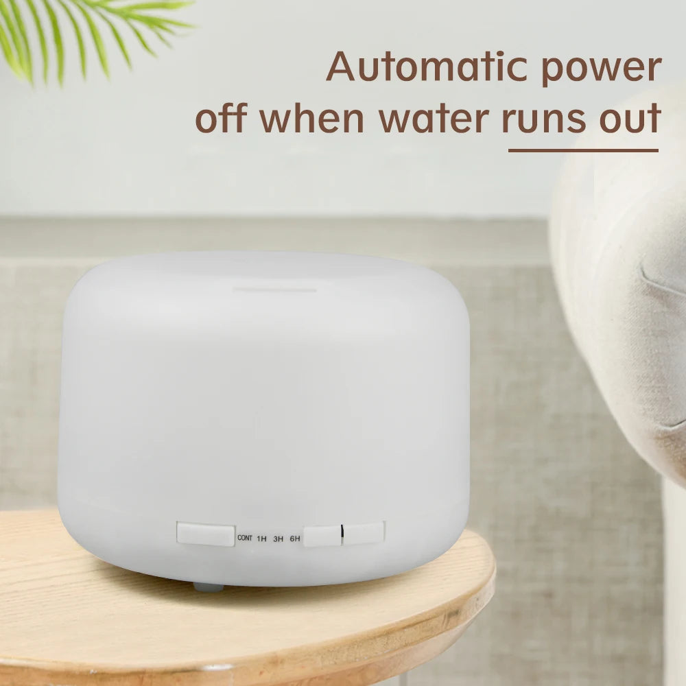 500ml Essential Oil Diffuser Quiet Aroma Mist Diffusers Scent Diffuser Wood Grain Remote Control Ultrasonic Air Humidifier