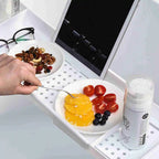 1Pc Expandable Bathtub Tray Stable Placement Plastic Material Draining Design Bath Caddy Tray Tub Table for Bathroom