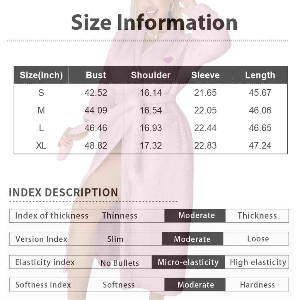 Women's Solid Color Waist Tied Robe Long Sleeve Winter Warm Bathrobe Home Wear Plush Soft Pajamas Home Nightgown