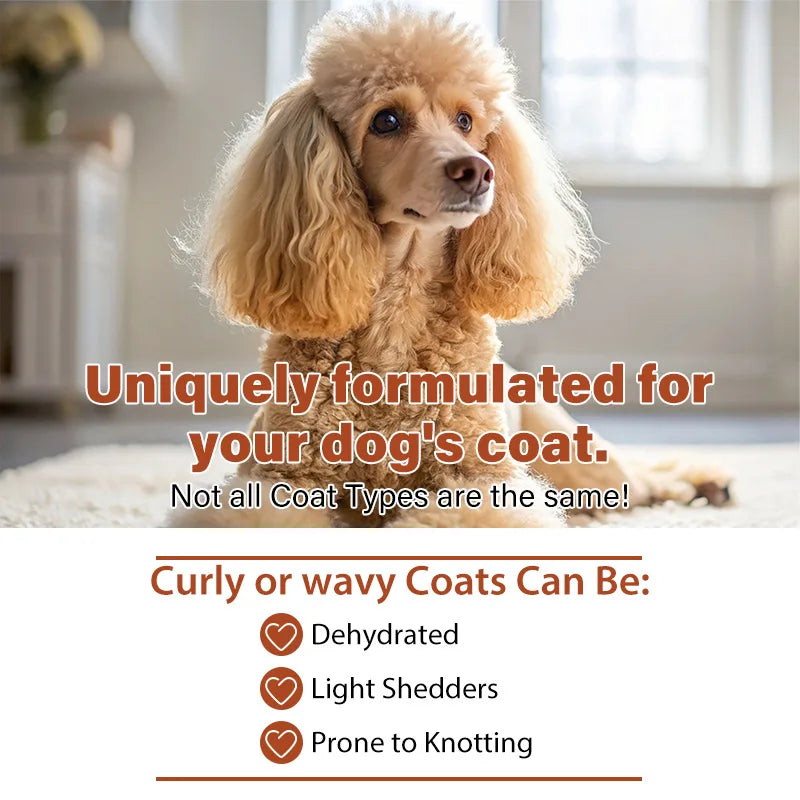 100ml Pet Shampoo for Poodles - Long-Lasting Deodorizing for Light Shedding Dogs - Perfect for Maintaining Soft Coats