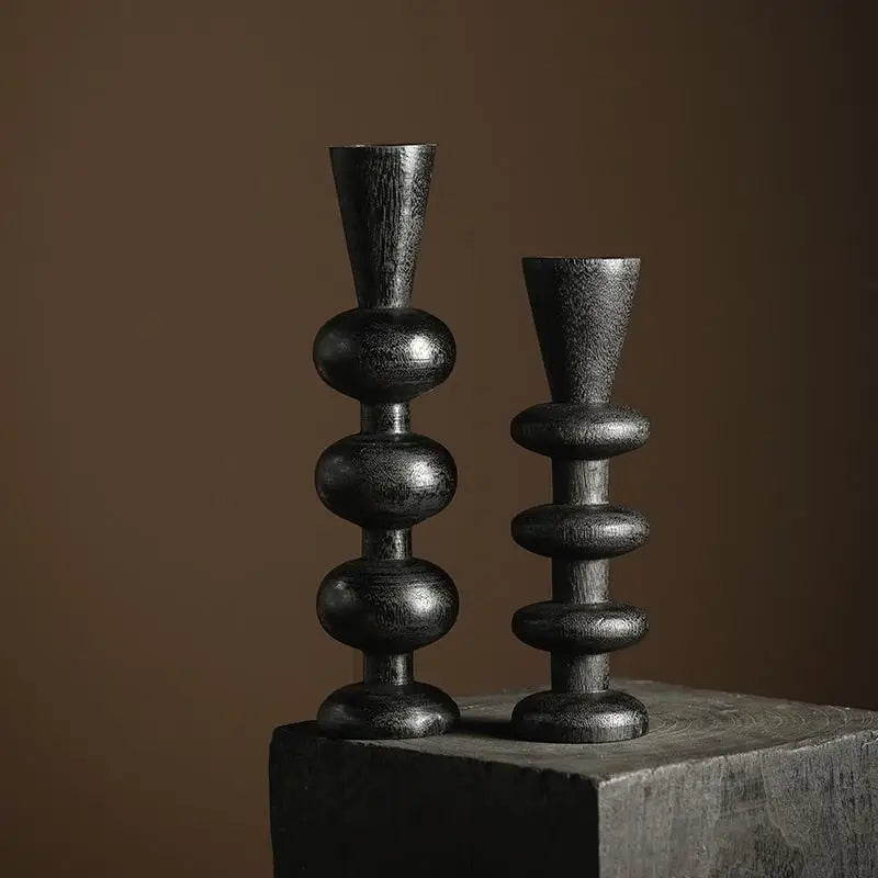 Retro Wooden Candle Holder Elegant Wedding Centerpieces Decoration Table Accessories Candlestick Holder Modern Home Decoration