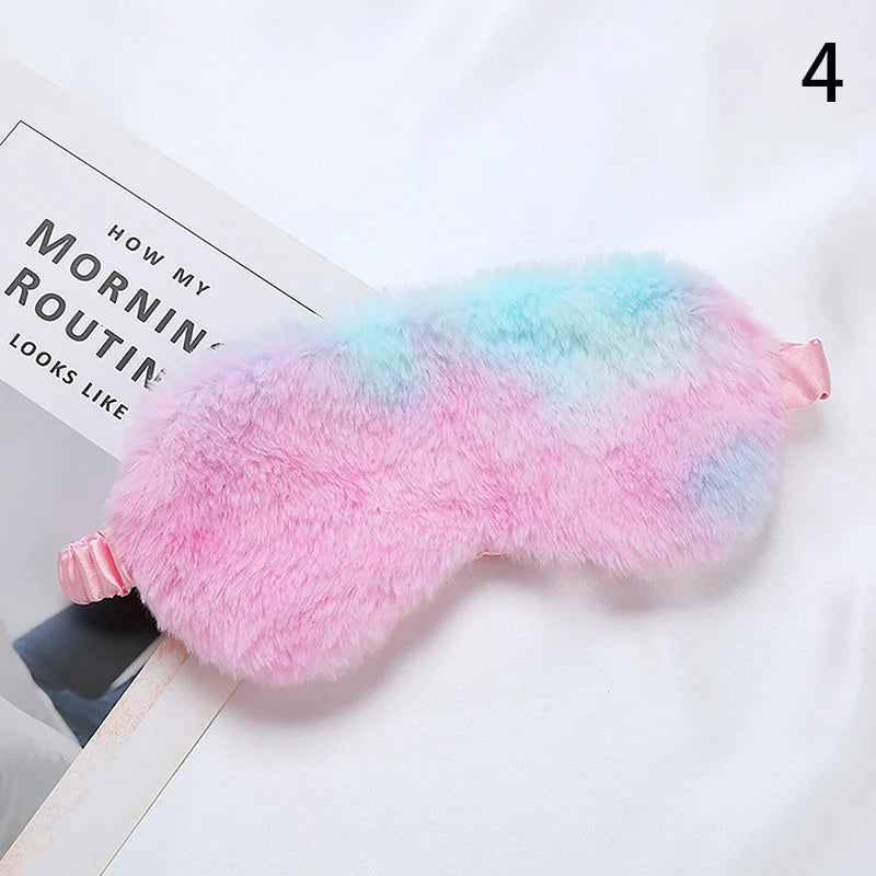 1Pcs Proof Night Eye Cover Silk Eye Patches Health Care Plush Sleep Eye Mask for Adults Soft Skin-Friendly Light