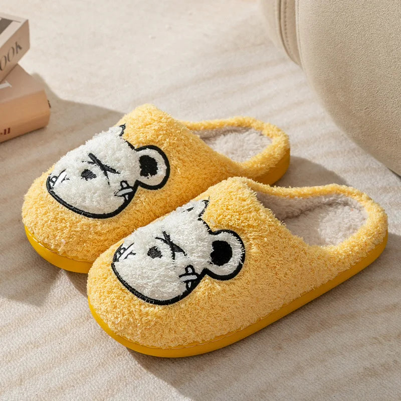 Cute Cozy Bear Slippers for Men – Warm Winter House Shoes