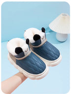Cozy Slippers with Soles for Kids – Unisex Winter House Shoes