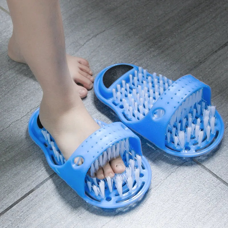 Shower Foot Scrubber Simple Feet Cleaner Exfoliating Easy Feet Cleaning Brush Feet Washer Foot Shower  Massager Slippers Unisex