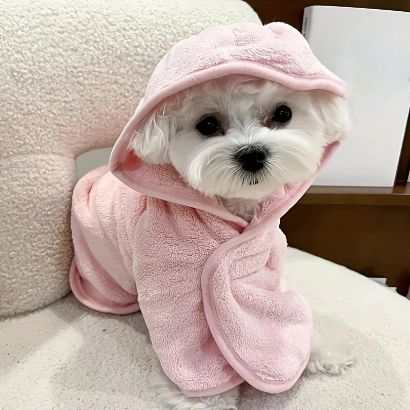 Soft Pet Bathrobe Absorbent Pet Quick Drying Bath Towel Dog Bath Towel Dogs Clean Absorbent Bathrobe Full Body Wrap Dogs Cats