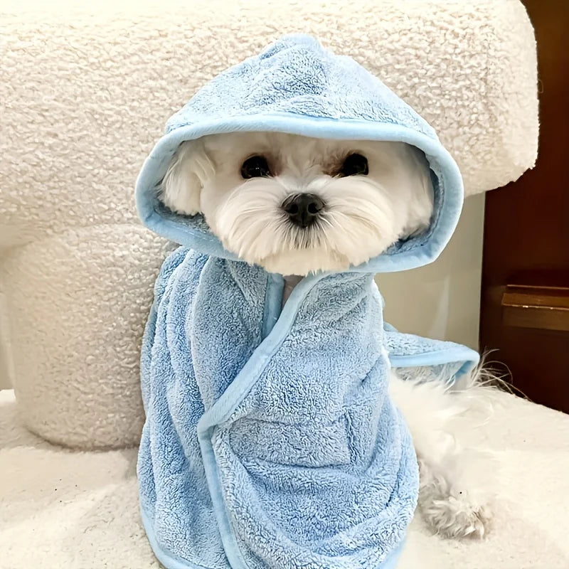 Soft Pet Bathrobe Absorbent Pet Quick Drying Bath Towel Dog Bath Towel Dogs Clean Absorbent Bathrobe Full Body Wrap Dogs Cats