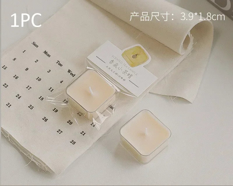 Square Candle Tea Light Scented Candle Aromatherapy Soy Wax Candles Wedding Birthday Candle Party Home Decoration
