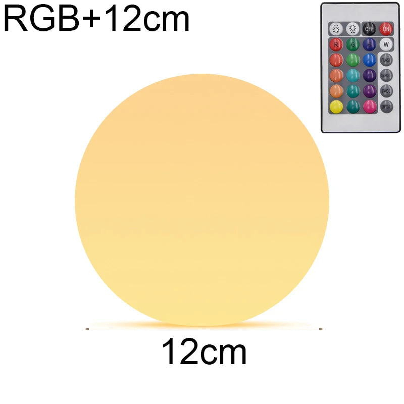 LED Ball Lamp Luminous Globe Light Tricolor or RGB Dimmable USB Rechargebale/AC Powered for Home Decor Bedroom Foyer Living Room