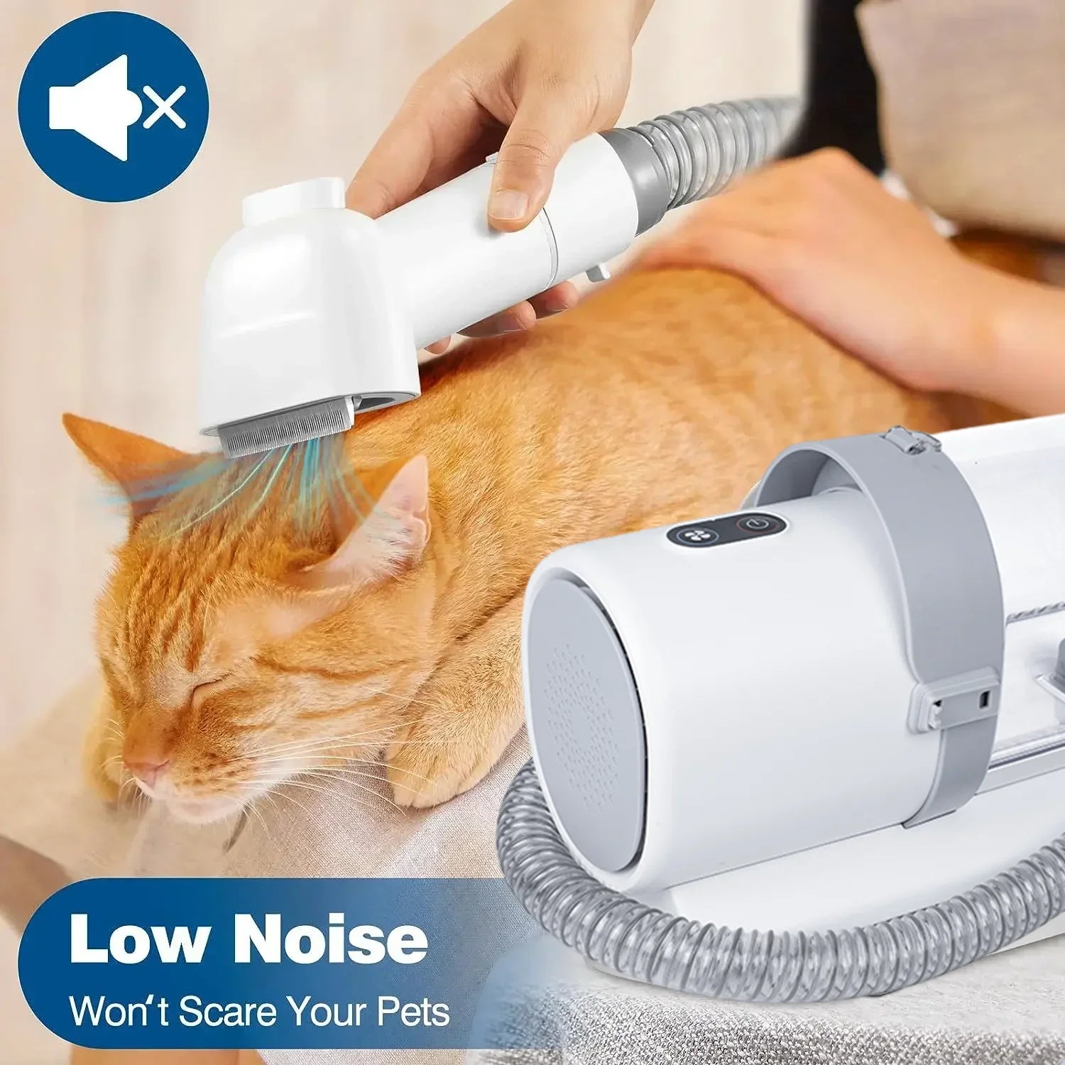 Dog Grooming Kit for Pet Include 4 Hair Clipper Combs 2.5L Vacuum Cleaner and 5 Pet Grooming Tools for Shedding