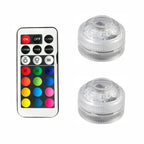 10 LEDs Submersible Light with Remote Control Battery Powered Underwater Night Lamp for Pool Vase Bowl Wedding Party Decoration