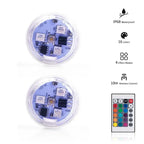 Submersible LED Lights with Remote Control RGB Changing Underwater Light Small Led Candle Light for Pool Party Wedding Decor