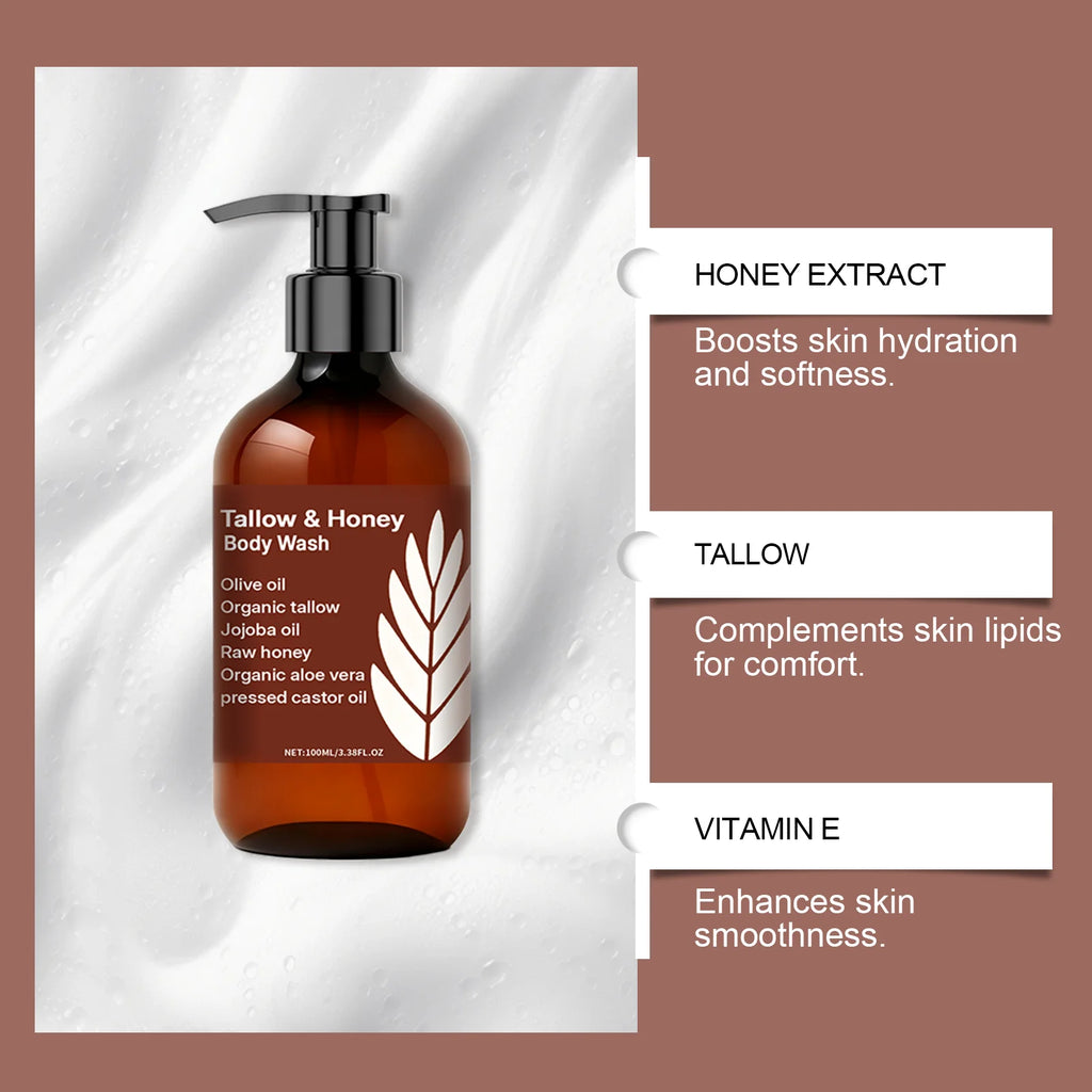 Tallow Honey Gentle Exfoliating Cleansing Body Wash